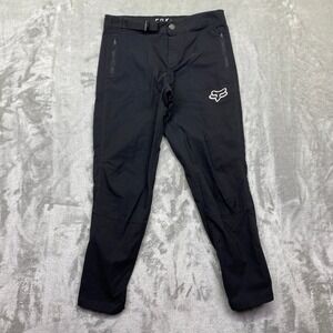 Fox Ranger Black Mounatin Bike‎ Cycling Pants Women Sz 24 Zip Pockets Belted